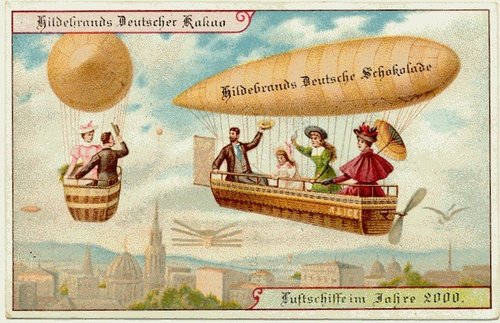 Hildebrands 'Luftschiffe im Jahre 2000' Airship Trading Card, c.1900