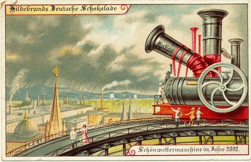 Hildebrands 1900 Weather Machine: German Futurist Chocolate Card