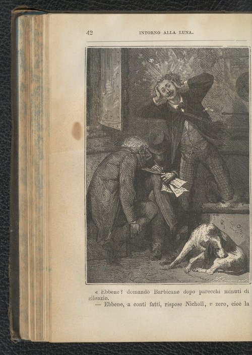 Around the Moon: Barbicane & Nicholl Calculate Velocity, Jules Verne 1870s