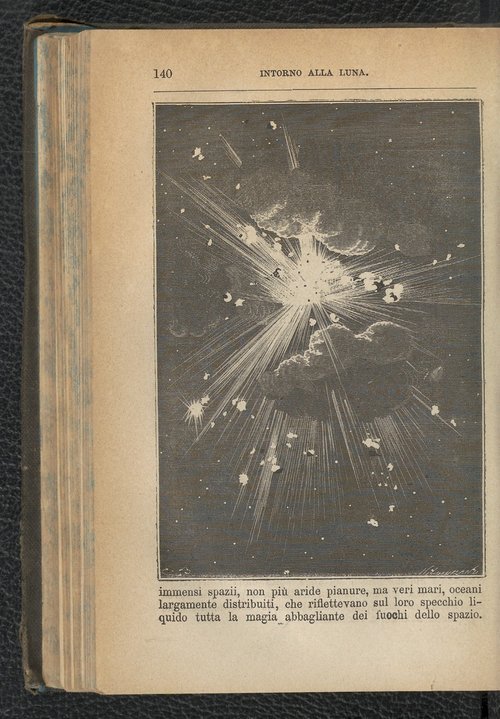 Édouard Riou's Deep Space Explosion — Jules Verne 'Autour de la Lune' 1870