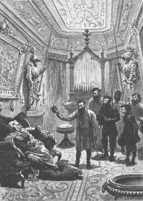 Captain Nemo's Organ Chamber Aboard Nautilus – Verne 1870s Engraving