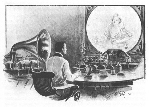 Albert Robida's Telephonoscope Vision: Home Entertainment of the Future, c.1890