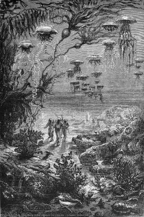 Alphonse de Neuville's Undersea Walk, 20,000 Leagues Under the Sea 1870