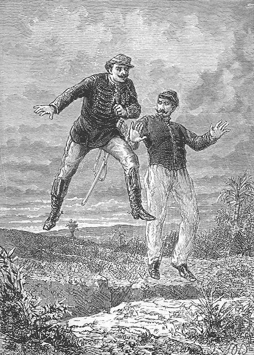 Hector Servadac Defies Gravity — Jules Verne Victorian Engraving 1877