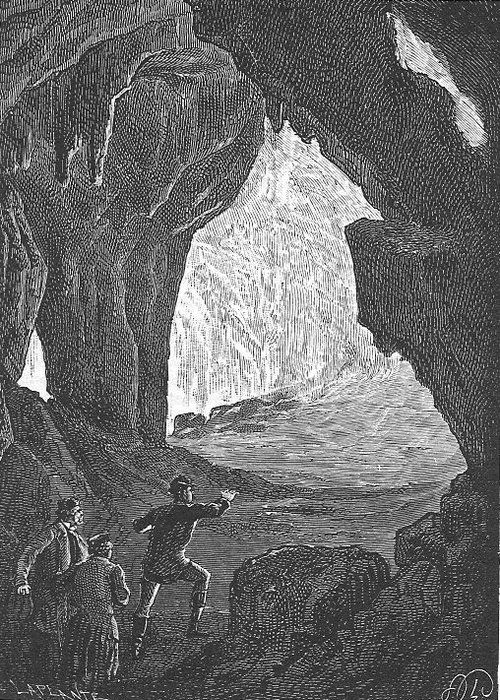 Jules Verne's Journey to the Center of the Earth — Édouard Riou Cave Engraving