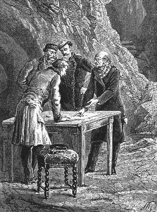 Jules Verne's Journey to Center of Earth — Cave Map Consultation Scene