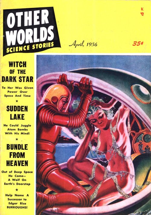 Virgil Finlay's Alien Encounter, Other Worlds Science Stories April 1956