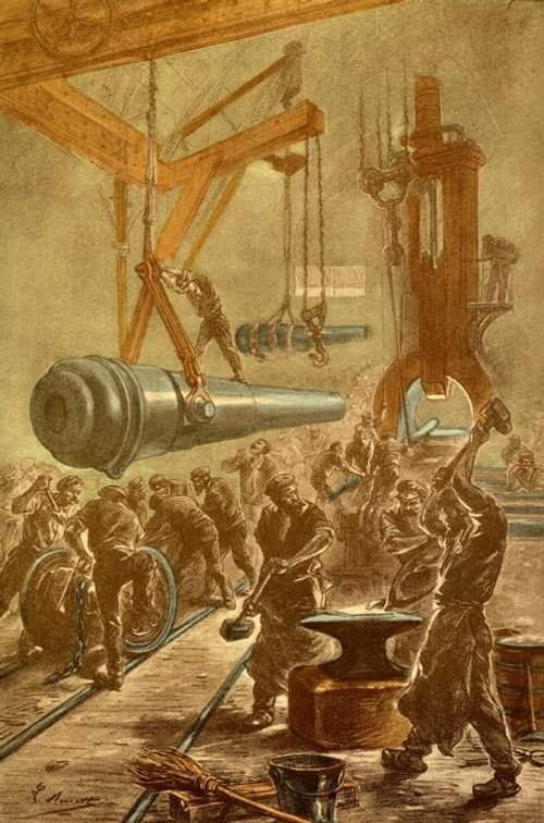 Industrial Arsenal Scene – Léon Benett for Verne's The Begum's Fortune