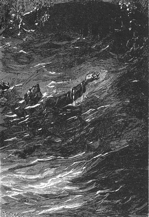 Shipwreck in Stormy Seas – Léon Benett, The Begum's Fortune (Jules Verne)