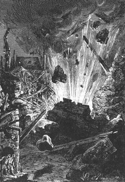 City Destroyed by Explosive Shell — Jules Verne's 'The Begum's Fortune' 1879
