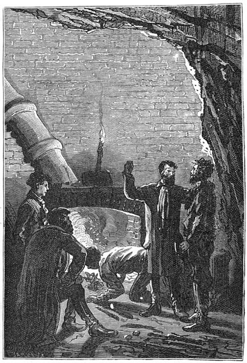 Jules Verne's Mysterious Island: Cannon Launch Preparation Scene, 1870s