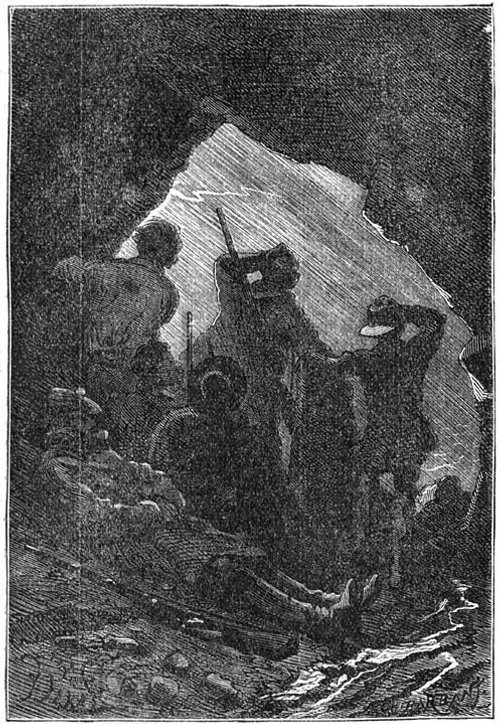 Édouard Riou's Mysterious Cavern Vessels – Jules Verne Victorian Engraving