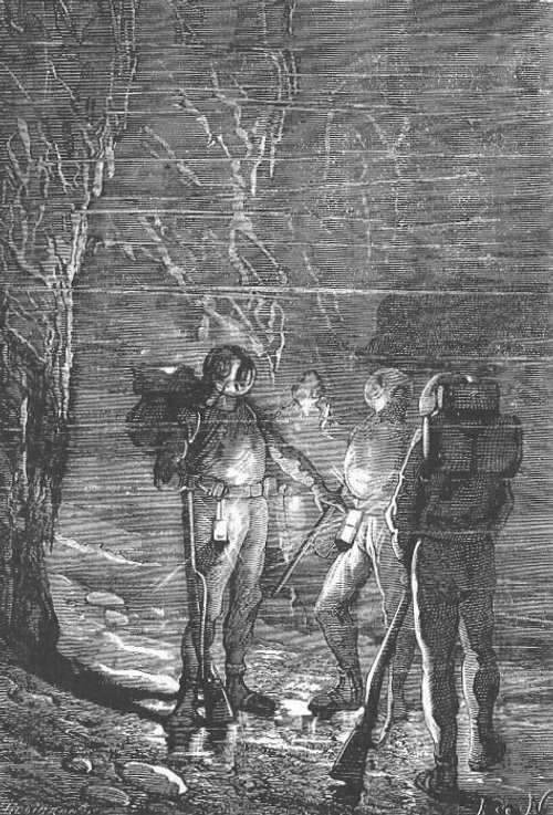 Underwater Explorers by Neuville & Riou — 20,000 Leagues Under the Sea