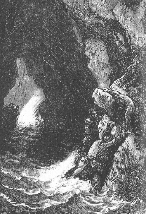 Jules Verne's 20,000 Leagues Under the Sea – Cave Passage, de Neuville & Riou