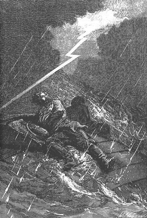 Twenty Thousand Leagues Under the Sea – Storm Scene, de Neuville & Riou, 1871