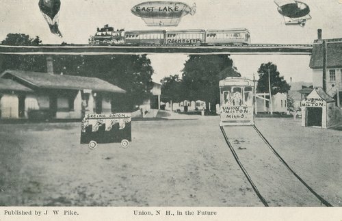 Union, N.H. in the Future – Edwardian Retro-Futurist Fantasy Postcard c.1905
