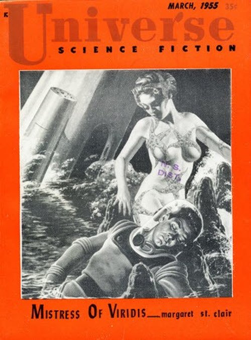 Mistress of Viridis — Universe Science Fiction Cover, March 1955