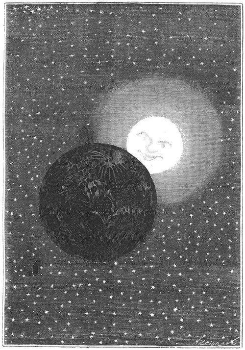 Riou's Dark Side of the Moon — Jules Verne 'Around the Moon' 1872