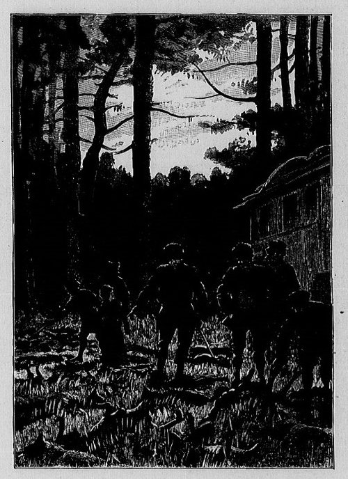 César Cascabel Forest Encounter — Jules Verne 1890 Book Illustration