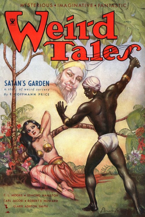 Weird Tales April 1934 – 'Satan's Garden' Cover by Margaret Brundage