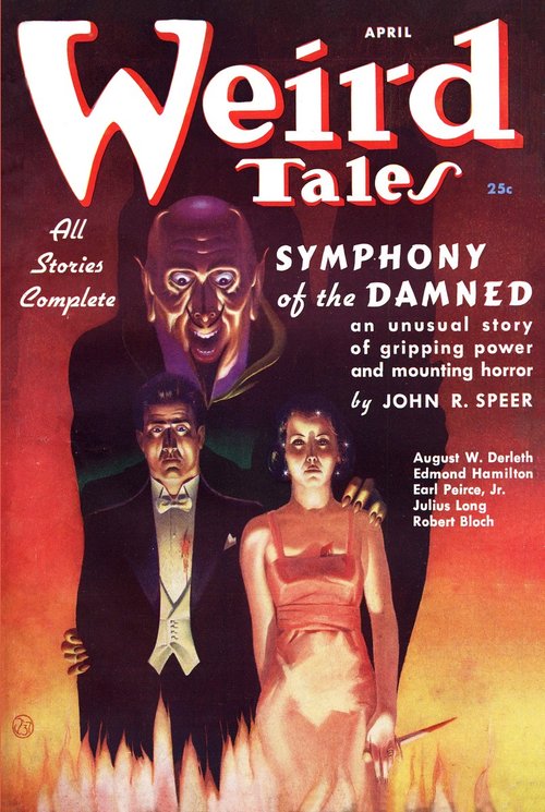 Weird Tales April Issue — 'Symphony of the Damned' Horror Cover, 1930s