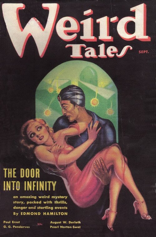 Weird Tales Sept. 'Door Into Infinity' Cover — Edmond Hamilton 1930s