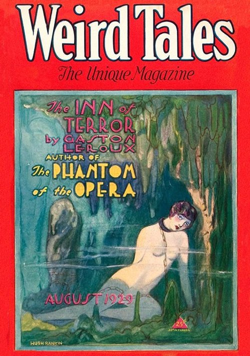Hugh Rankin's Eerie Grotto Figure, Weird Tales August 1929 Cover