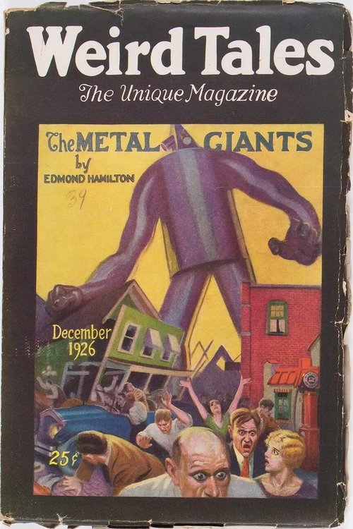 Metal Giants Rampage: Weird Tales December 1926 Robot Cover