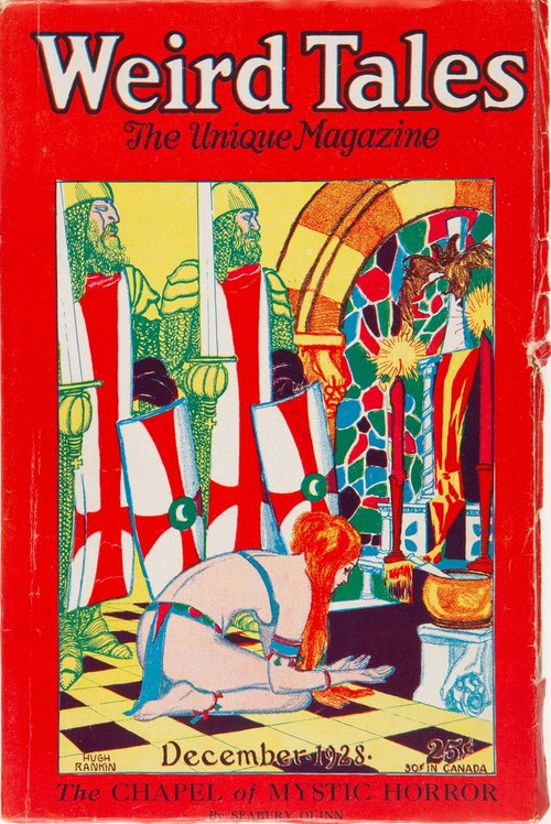 Weird Tales Dec 1928 — Chapel of Mystic Horror by Hugh Rankin