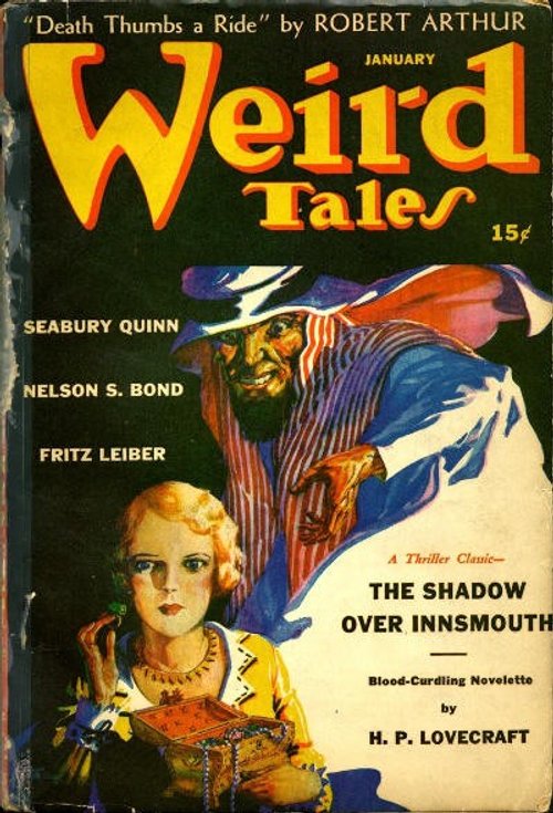 Weird Tales January — H.P. Lovecraft's Shadow Over Innsmouth Cover, 1942