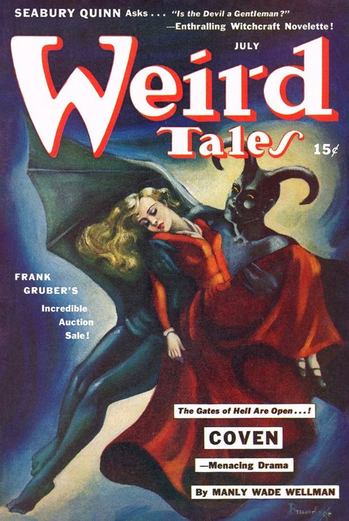 Weird Tales July — Devil Carries Woman, Manly Wade Wellman's 'Coven'