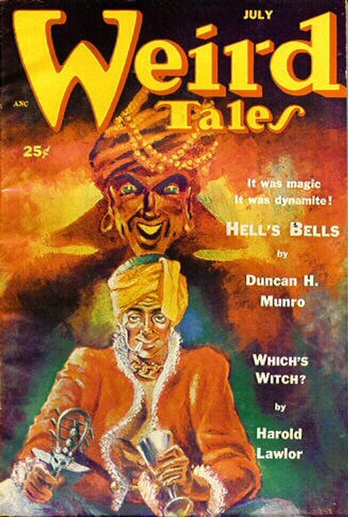 Weird Tales July 1941 – Sinister Genie Looms Over Sorcerer Cover
