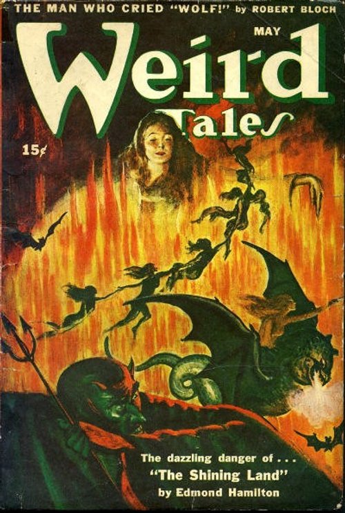 Weird Tales May Issue: 'The Shining Land' Dragon & Witch Sabbath Cover