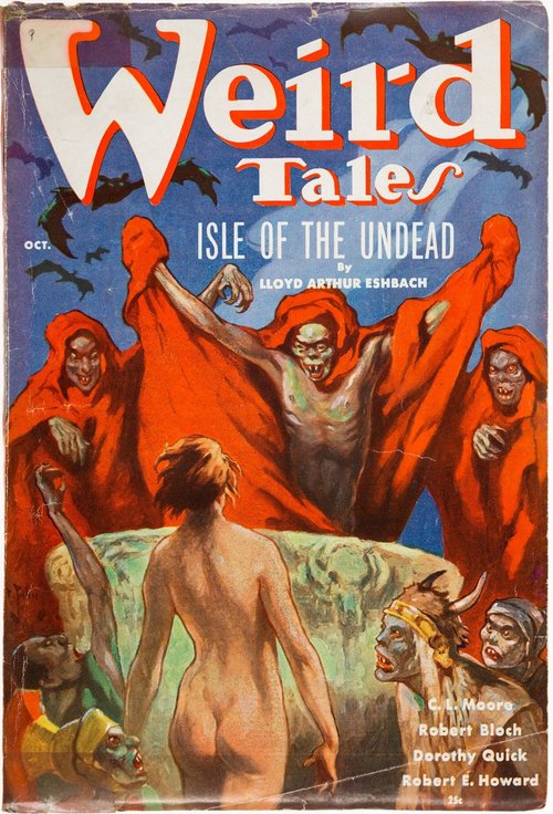Weird Tales Oct. 1936 – Isle of the Undead, Vampire Horde Cover