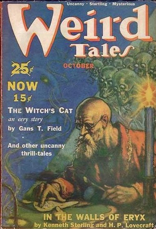 Weird Tales October 1939 – Lovecraft's 'In the Walls of Eryx' Cover Art