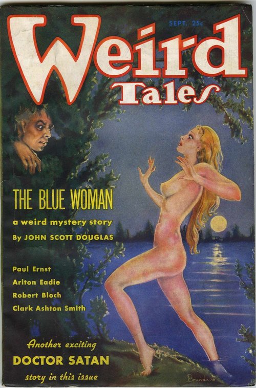 Margaret Brundage's 'The Blue Woman' Weird Tales Cover, September 1935