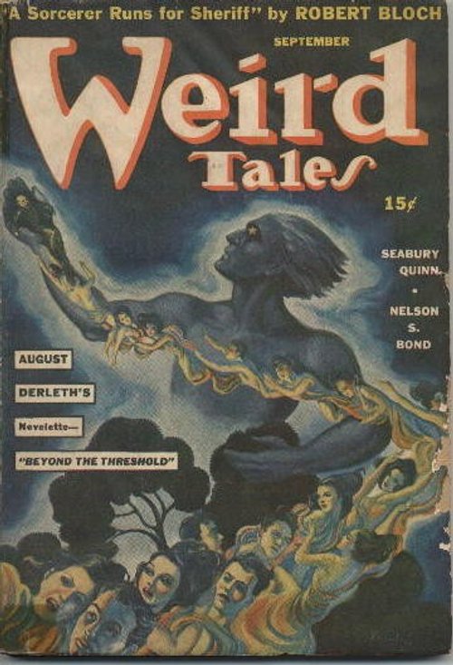 Weird Tales September – Beyond the Threshold, Derleth Dark Spirit Cover