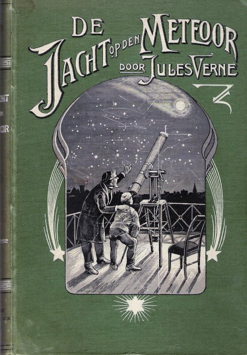 Jules Verne 'De Jacht op den Meteoor' Dutch Edition Book Cover, c.1910