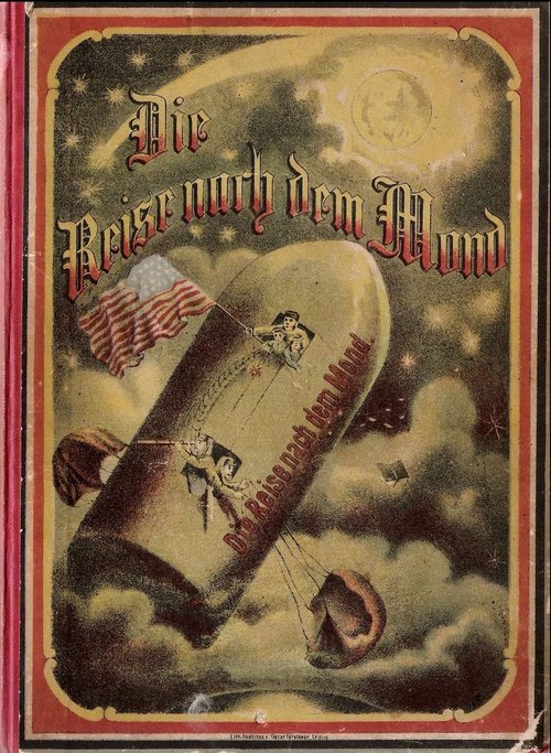 Die Reise nach dem Mond — Victorian German Jules Verne Lunar Projectile Cover