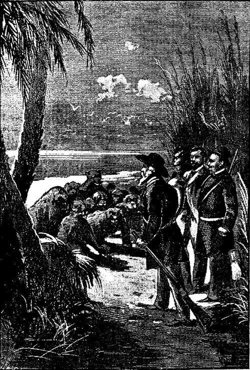 Jules Verne Expedition by Moonlight — Victorian Engraving c.1904