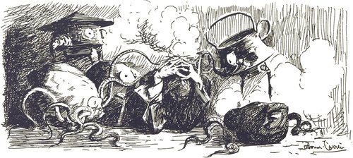 Henrique Alvim Corrêa's Martians Examine Captives, War of the Worlds 1906