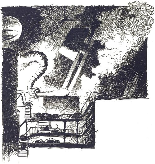 Martian War Machine Launch — H.G. Wells 'La Guerre des Mondes' 1906