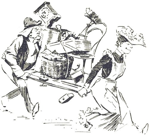 H.G. Wells' War of the Worlds 1906 French Edition — Fleeing Civilians