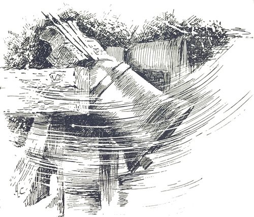 Martian Invasion Flooding London — H.G. Wells War of the Worlds 1906