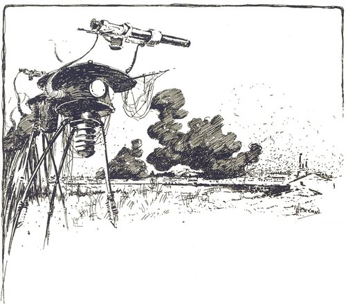 Henrique Alvim Corrêa's Martian Tripod, War of the Worlds 1906