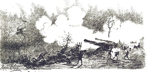 Alvim Corrêa's Artillery Battery Under Fire – War of the Worlds 1906
