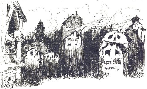 Ruined Village Scene – H.G. Wells' War of the Worlds, 1906 French Edition