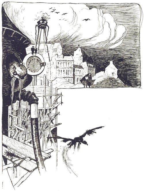 Henrique Alvim Corrêa's Martian Tripod Surveys Earth, War of the Worlds 1906