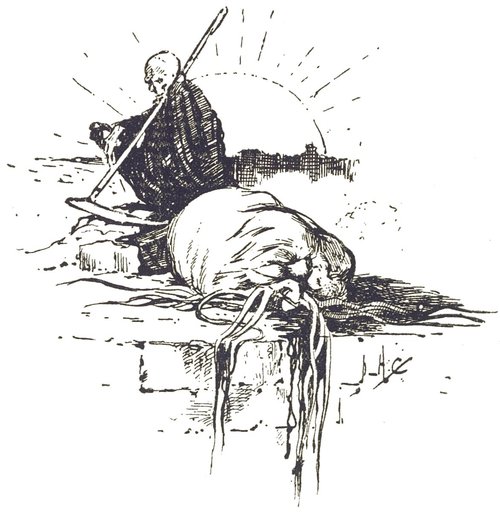 Martian Creature Slain – H.G. Wells War of the Worlds 1906 French Edition