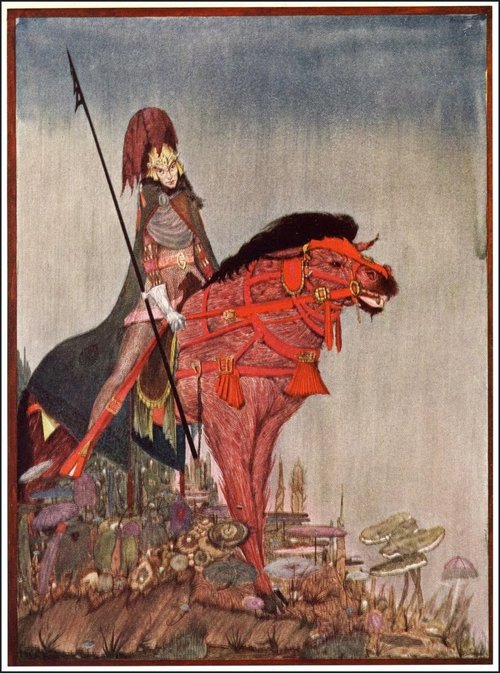 Harry Clarke's Crimson Rider – Metzengerstein, Poe 1919